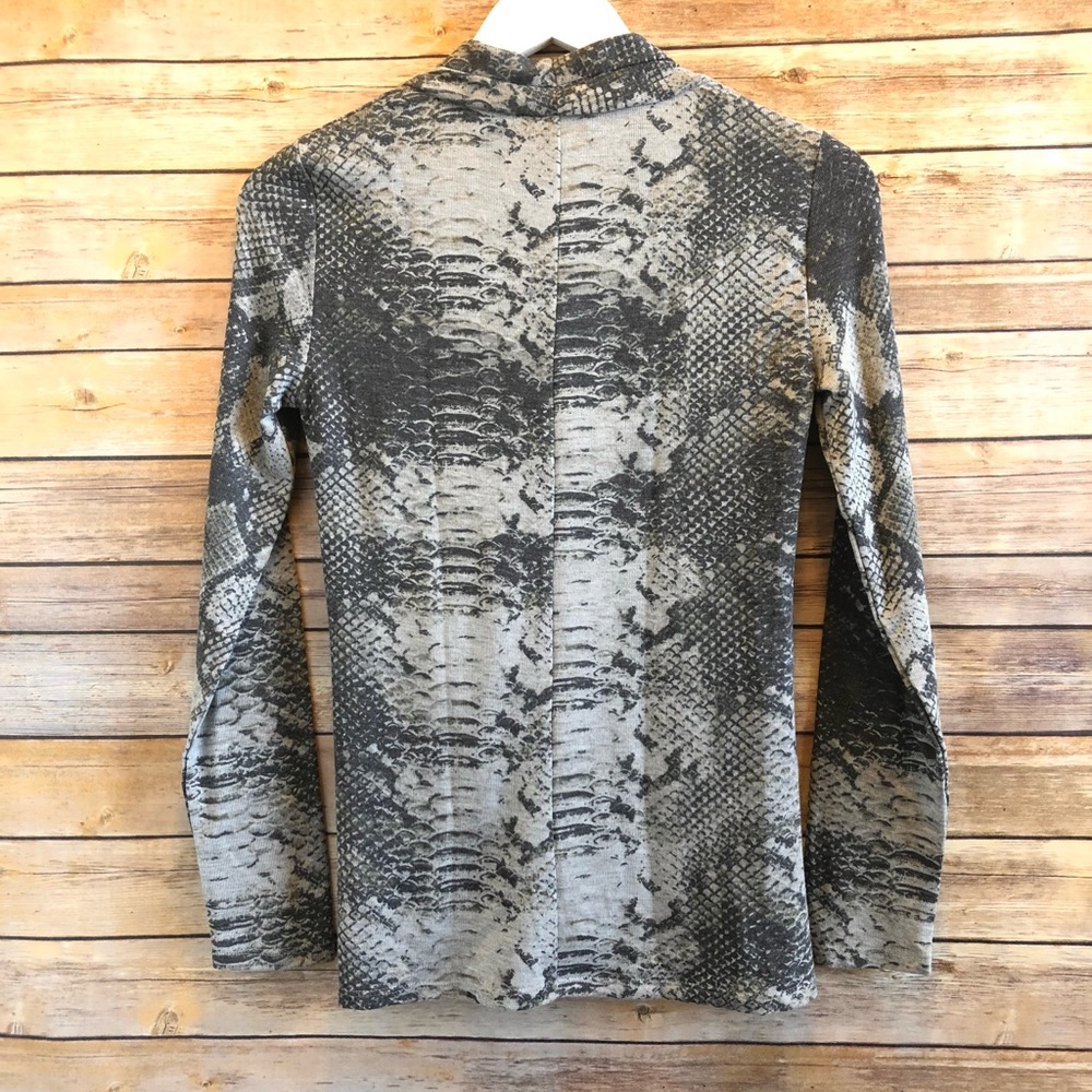 1. State Surplice V-Neck Graphic Python Print Lon… - image 2